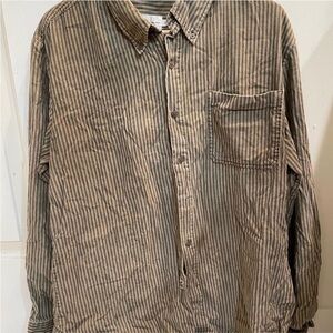 Calvin Klein Jeans 100% Cotton Striped Vintage Button Up Shirt